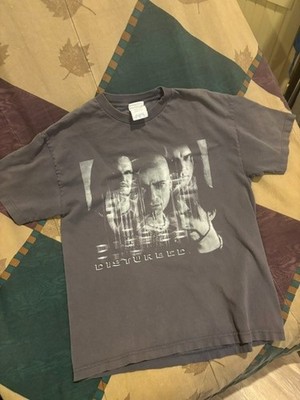 DISTURBED Y2K 2002 AMERICAN TOUR T-shirt XL GREY VINTAGE Heavy Metal Band 
