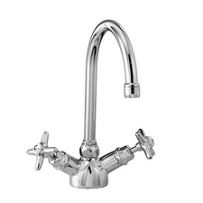 Gruppo lavello STELLA serie Italica monoforo bocca alta orientabile 3230 cromo