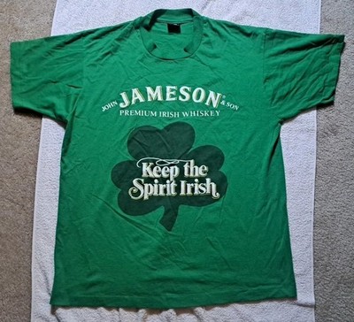 Vtg Jameson Irish Whiskey Single T Shirt Graphic Print Shirt Men XL Screen Stars