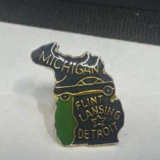 Vintage Michigan Flint Lansing Detroit Lapel Pin Hat Vest pin