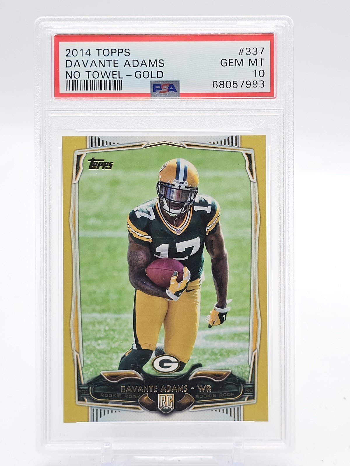 Davante Adams Topps #337 No Towel-Gold