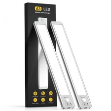 Under Cabinet Lighting, 14.7 Rechargeable Motion Sensor Light Indoor, 2 Pack ...