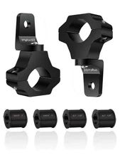 Light Bar Mount - 360° Aluminum Alloy Bracket for 0.75"-1.5" Bars - 2-Pack