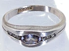 R.S. Covenant Vintage Sterling Silver 925 Amethyst & Crystal Accents Ring Size 7