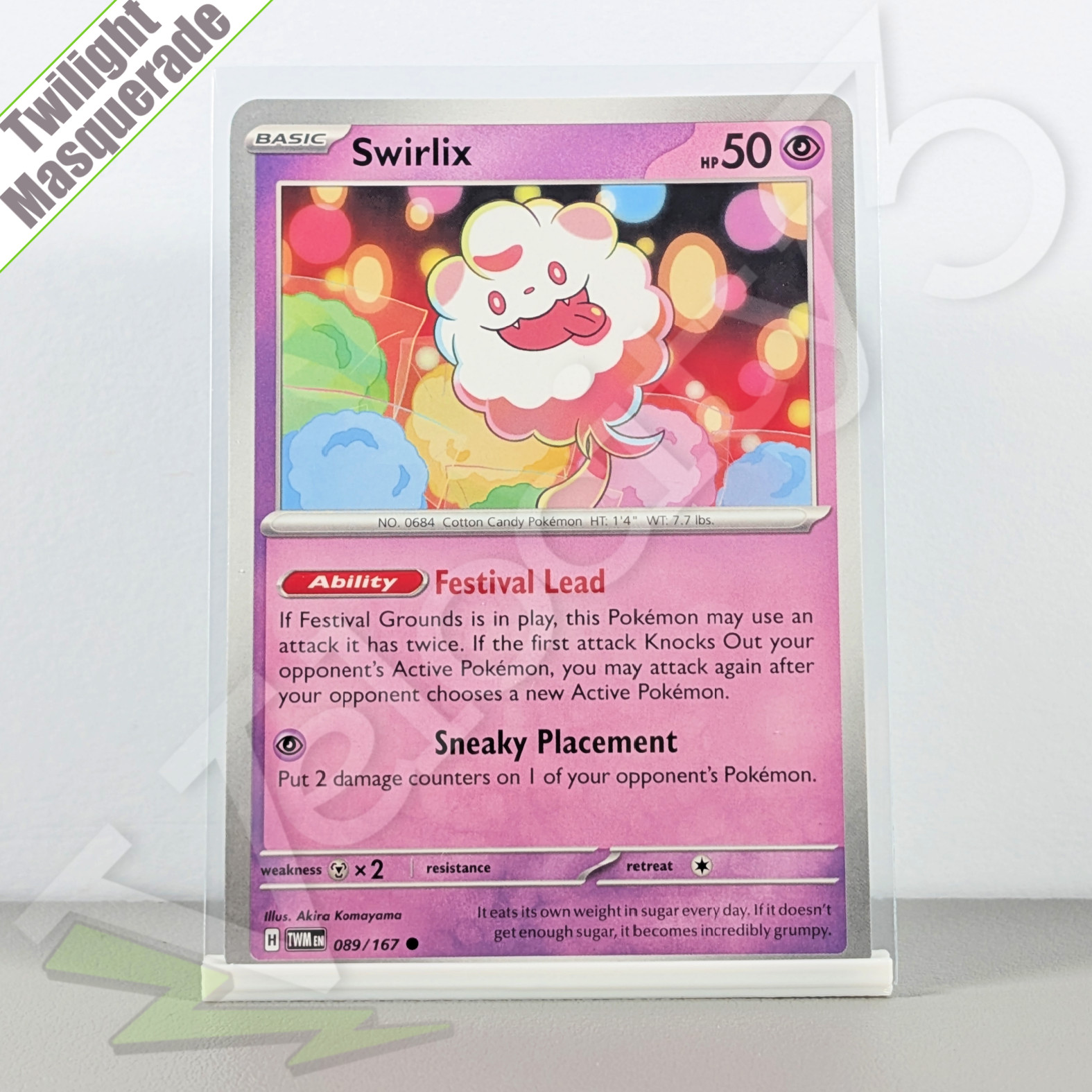 Pokemon TCG Card - Swirlix 89/167 Common | Twilight Masquerade (2024) TWM | Mint