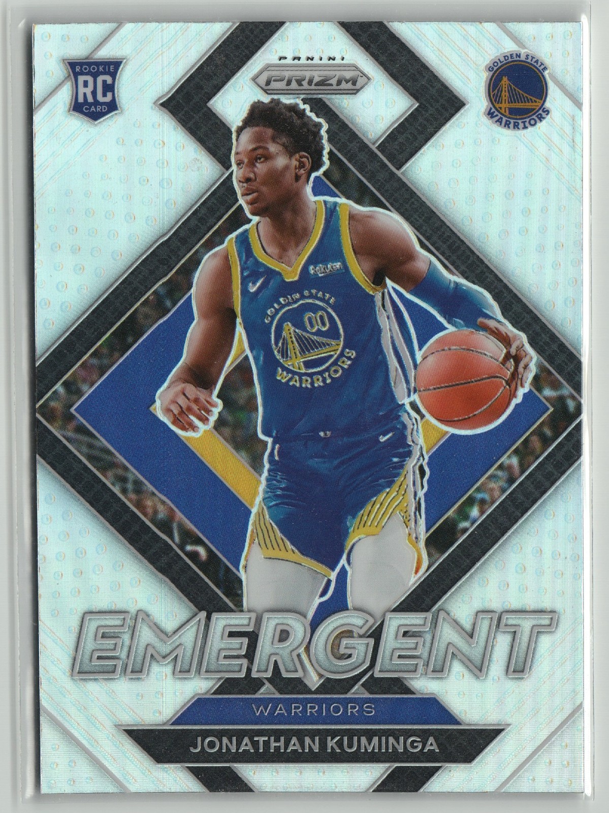 2021-22 Panini Prizm #5 Jonathan Kuminga Emergent Prizms Silver