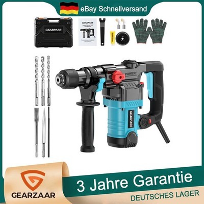 1500W Bohrmaschine Schlagbohrer mit Meißeln Akkuschrauber Meißelhammer SDS-plus