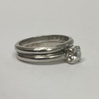 Platinum 1940s Old European Cut Round Diamond 0.20 CTW Ring 4.4 Grams Size 2.5 — photo 6