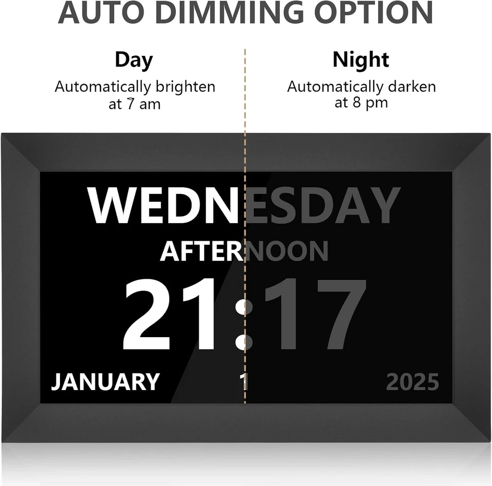 10.1" Extra Large Digital Dementia Clock for Seniors, Easy Read Display Clock... - Image 3 of 4