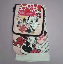 DISNEY Minnie Mouse Potholder, Oven Mitt  Towel 3Pc Kitchen Set NEW