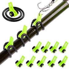 10pcs Fishing Rod Hook Keeper Silicone Rings Hold Bait Lures & Jigs Securely USA