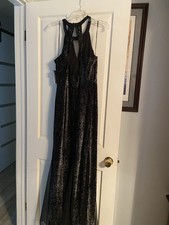 Black And Silver Evening Gown