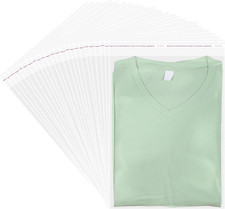 12"X16" Self Sealing Cellophane Bags, 100 Pcs Large Clear Self Seal Plastic Cel