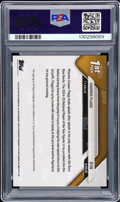 2025 Topps Now Cooper Flagg #D1A Draft Auto Orange /25 Rookie Card
