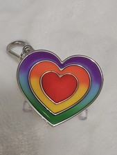 Bath Body Works PocketBac Rainbow Heart Hand Sanitizer Holder Solid Case - Read