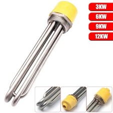 Edelstahl Heizstab 1 1/2" Heizpatrone Heizelement 3kW / 6 kW / 9 kW / 12 kW DE
