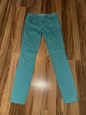 Trina Turk Women's Sz 2 Pants Teal Green Soft Khaki Cotton
