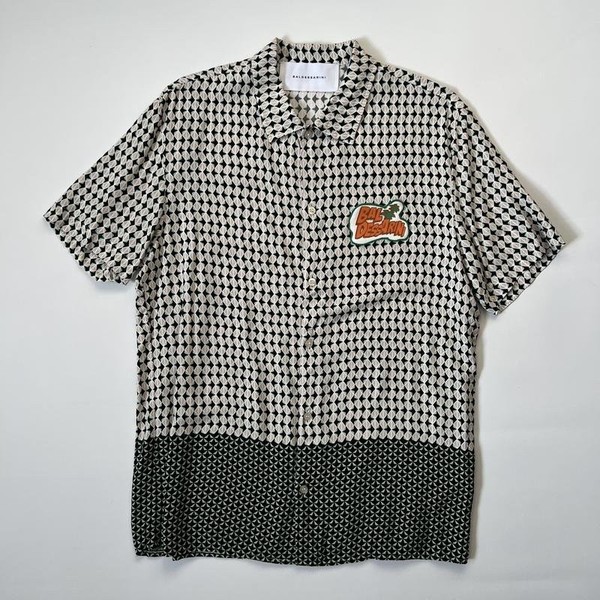 Men Baldessarini Shirt Green Viscose M