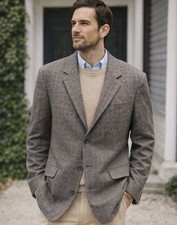 Le Collezioni Structure Wool Blend Sport Coat Men s L Plaid Jacket Blazer Office