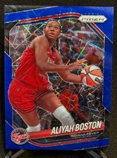 2025 Panini Prizm WNBA Aliyah Boston #75 Indiana Fever Blue Velocity Prizm