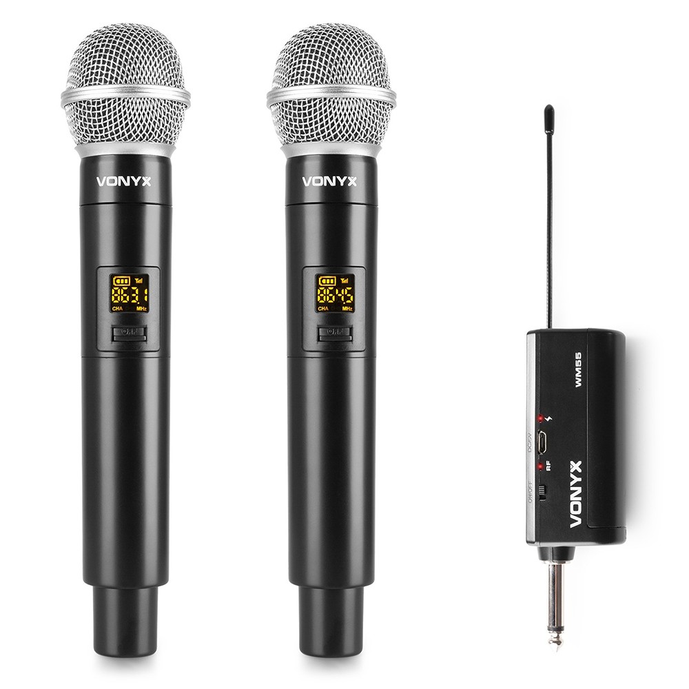 Vonyx WM552 Dual Wireless Microphone System UHF - Perfect for Events!