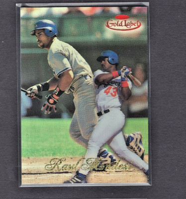 1998 TOPPS GOLD CLASS 3 RED LABEL MISSING SERIAL #54 RAUL MONDESI DODGERS SSP