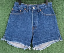 VTG 90 s Levi s 501 XX Button Fly Cutoff Jean Shorts Women s 25 Waist USA Made