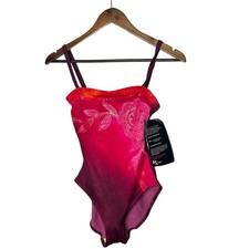 VTG New perfection fit Roxanne one piece bra size swimsuit pink 10 34B