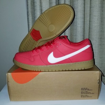 Nike SB Dunk Low ISO University Red Gum FJ1674-600 Mens Size 15 Small Box Damage
