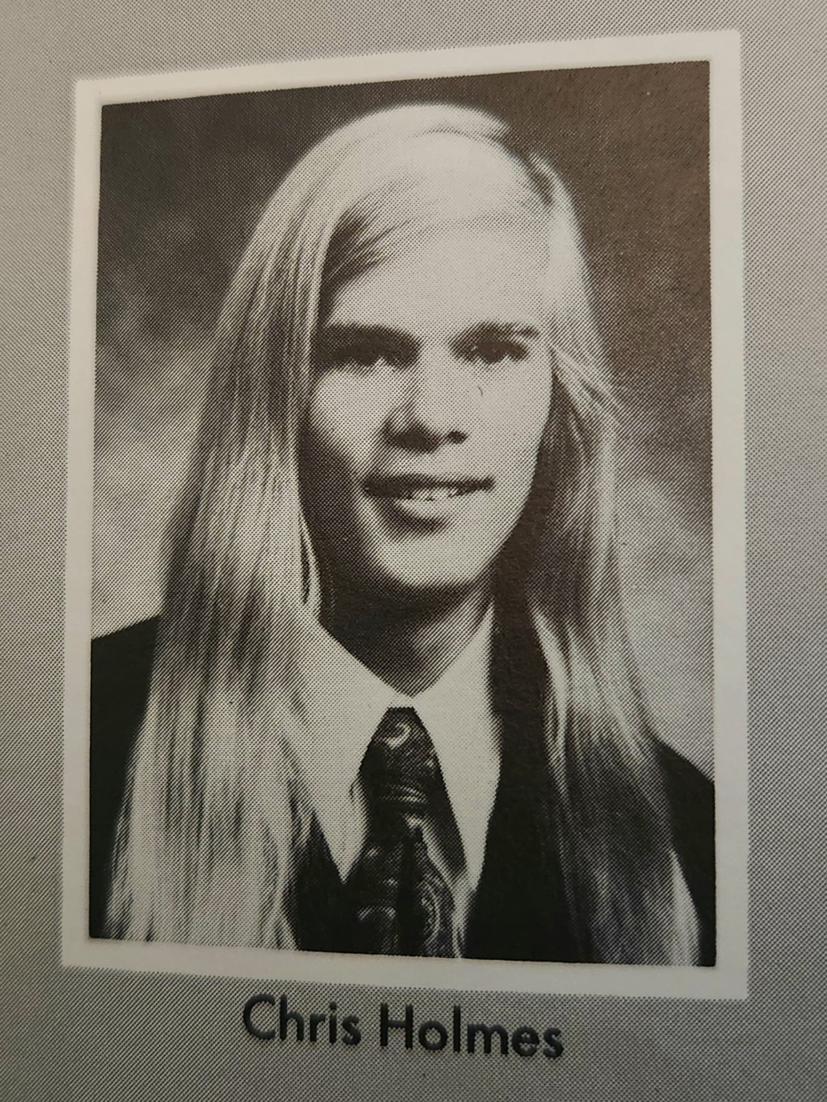 W.A.S.P Guitarist Chris Holmes Senior High School Yearbook 