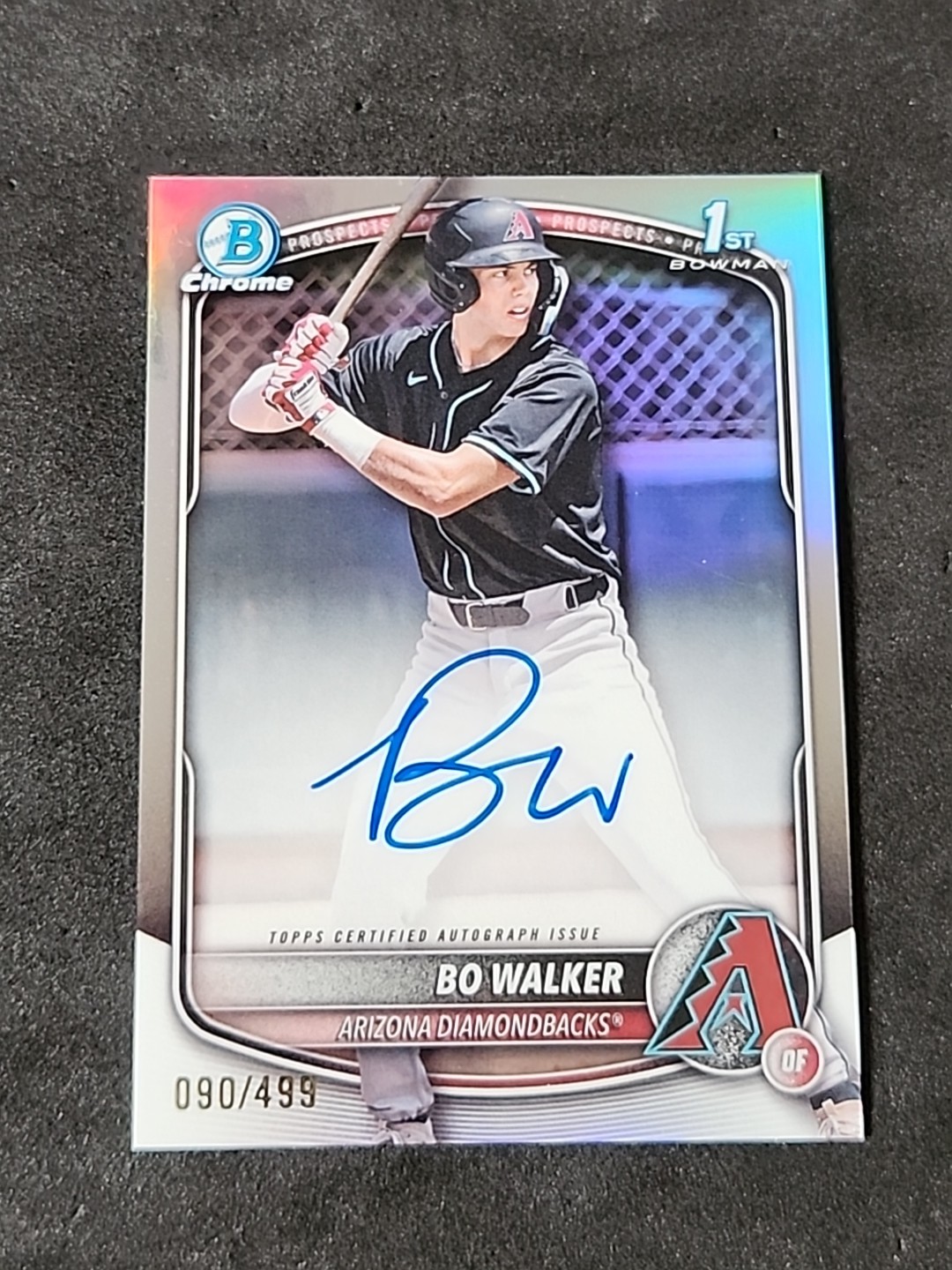 2025 Bowman Chrome Bo Walker Auto Refractor /499 1st Bowman Autograph #CPA-BWA
