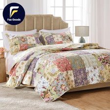 Greenland Home Blooming Prairie 100 Cotton Authentic Patchwork Reversible Quilt