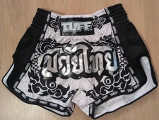 TUFF Muay Thai Boxing Shorts The Great Hongsa White Medium 