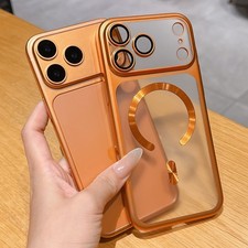 Clear Case For iPhone 17 Pro Max 16 15 Magnetic Matte Full Lens Protection Cover