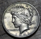 1921 HIGH RELIEF PEACE LIBERTY HEAD SILVER DOLLAR COIN VERY FINE CONDITION