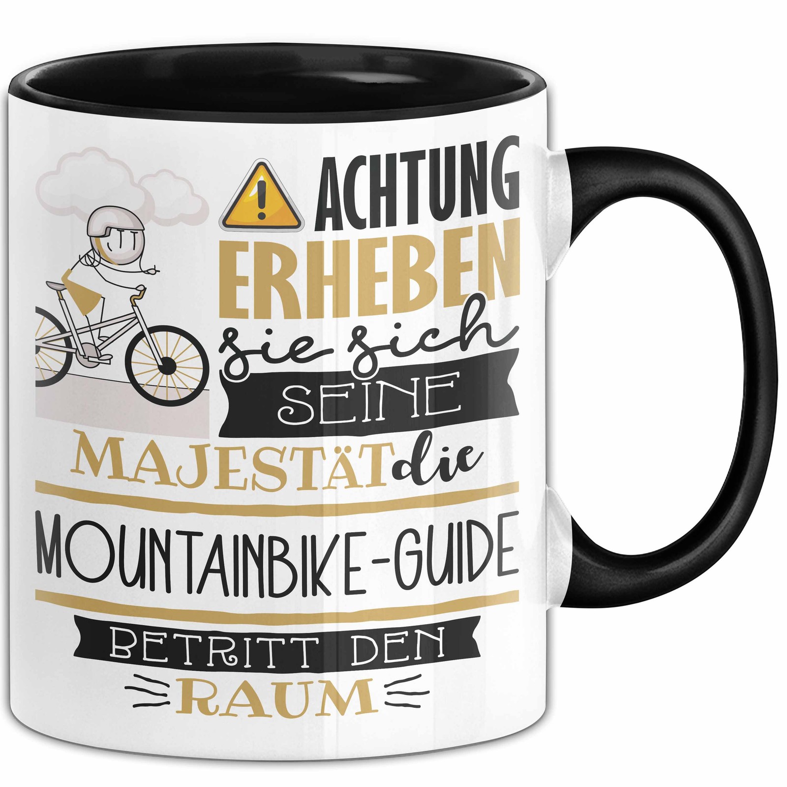 Tazza guida mountain bike regalo frase divertente per favore alzati la sua M foto 3