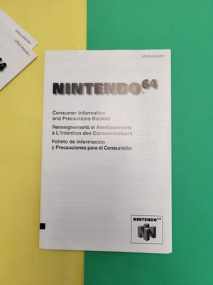 #ad NINTENDO 64 N64 Consumer Information and Precautions Booklet U NUS USA CAN 1 $7.99
