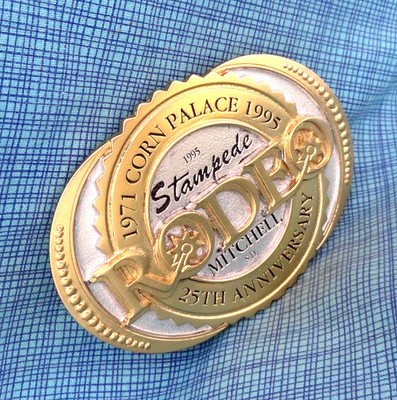1995 Mitchell SDakota 25th Corn Palace Stampede Rodeo Belt Buckle #LE Vtg.BLT201