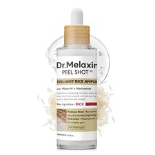 Dr. Melaxin Peel Shot Glow White Rice Peeling Ampoule, Exfoliating Scrub 80ml US