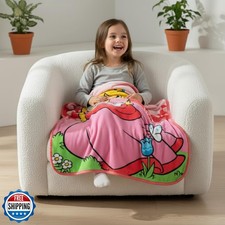 Franco Super Mario Girl Princess Peach Gaming Kids Bedding Super Soft Plush T...