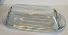 Vintage Simple Clear Glass Butter Dish Pristine