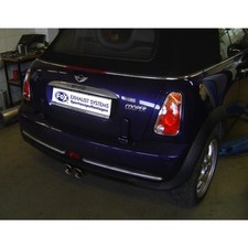 FOX Racing Sportanlage ab Kat mittig 2x76mm gerollt für MINI Cooper Cabrio 1.6l