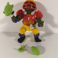 Vintage 1991 Playmates TMNT T.D. Tossin' Leo Complete Action Figure