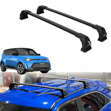 220lb Roof Rack Crossbars For Kia Soul 2020-2026 Fits Fixed Points Roofs - Black