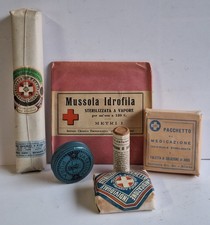 Militaria WW1 WW2 Lotto Sanità pacchetti a Uso Medico Truppe Regio Esercito