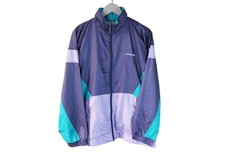 Vintage ADIDAS Track Jacket Full Zip Size M purple sport light windbreaker 90s