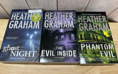 LOT Of 3 Heather Graham PB  Ghost Night Phantom Evil Inside Krewe Bone Island