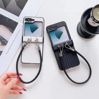 For Motorola Razr + 2024 50 Ultra /50 Woven pattern hand-held rope Hinge Case