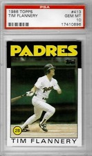1986 Topps #413 - Tim FLANNERY - PSA 10+++ Padres