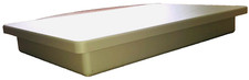 Beige Cat Litter Tray with Lid 18x12x2in Odour Control Easy Clean UK Made Pet